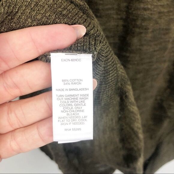 EXPRESS | Green Lace Up Back Sweater Circle Hem XS - Picture 6 of 6